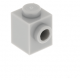 LEGO kocka 1x1 oldalán egy bütyökkel, világosszürke (87087)